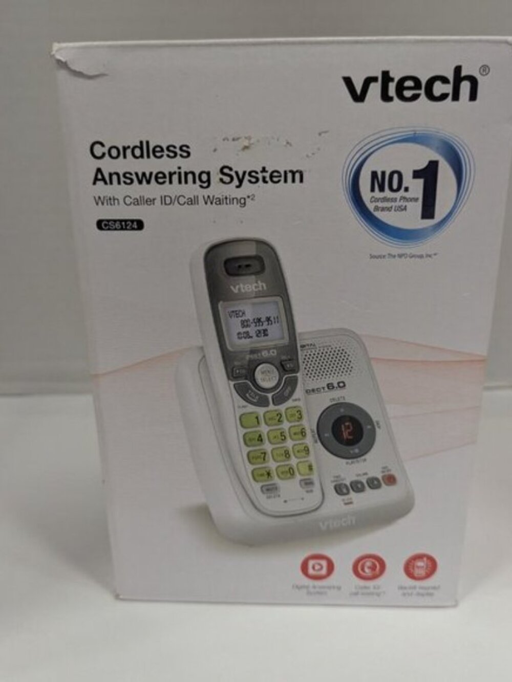 VTech DECT 6.0 Cordless Phone with Answering System and Caller ID/Call Waiting